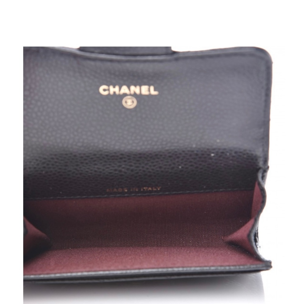 Authentic Chanel Caviar Quilted Flap Card Holder Wallet - Picture 2 of 8